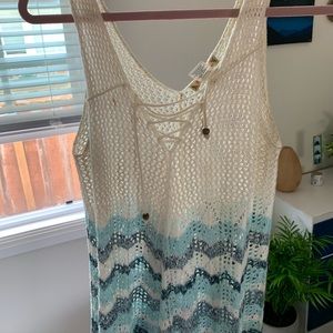 Knit cover up tank